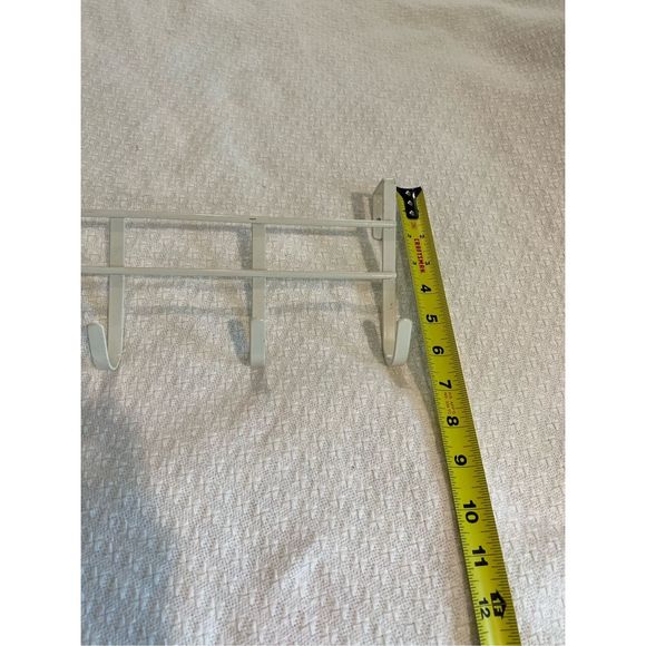 Essentials White Over The Door Rack With 6 Hooks - Picture 4 of 4